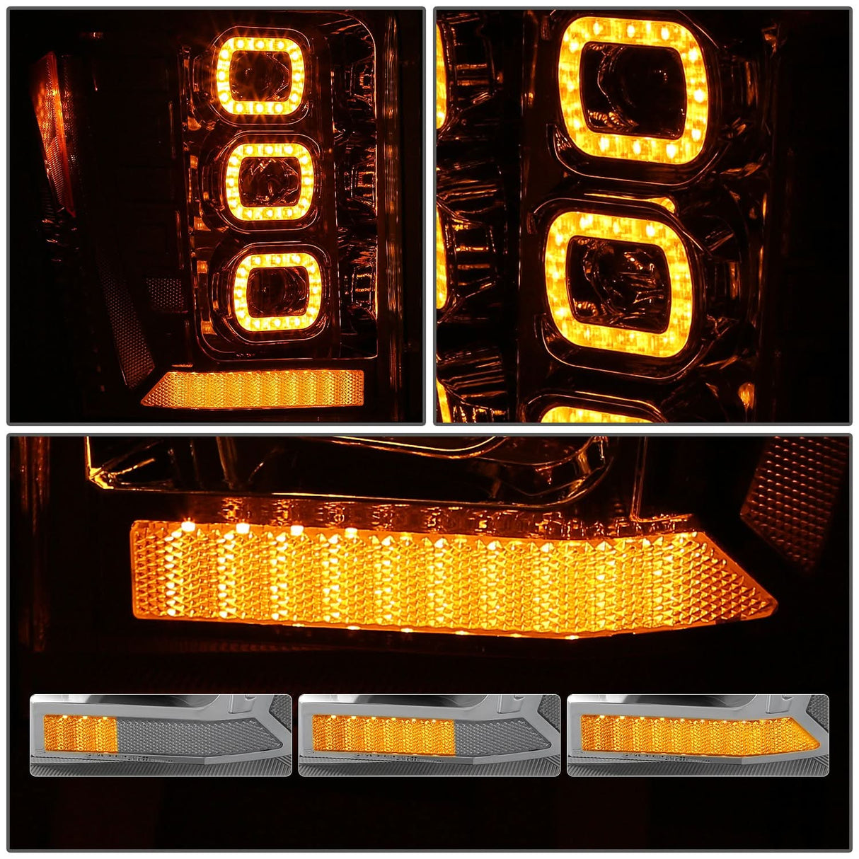 11-16 Ford F-250/F-350/F-450 Super Duty 3D Light Bar Headlights