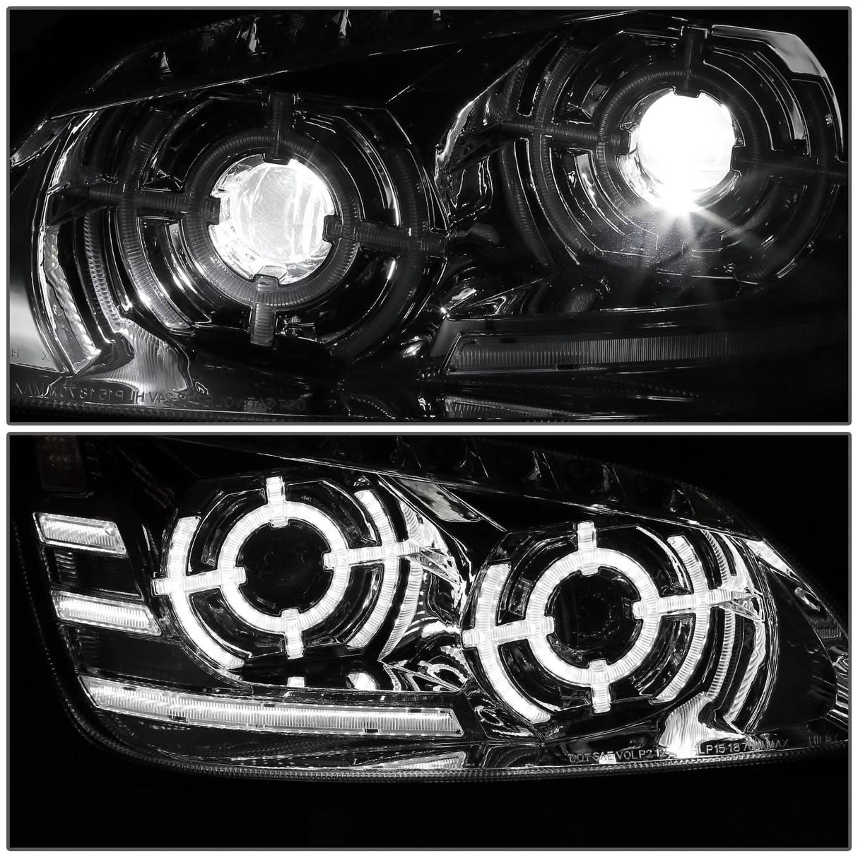 2008-2017 Kenworth T660 Full LED Sequential Turn Signal Projector Headlights