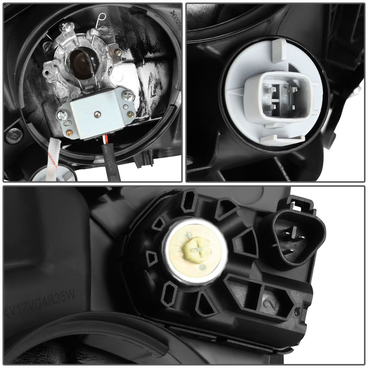 2006-2009 Toyota Prius HID Xenon Headlights Black Housing Clear Corner