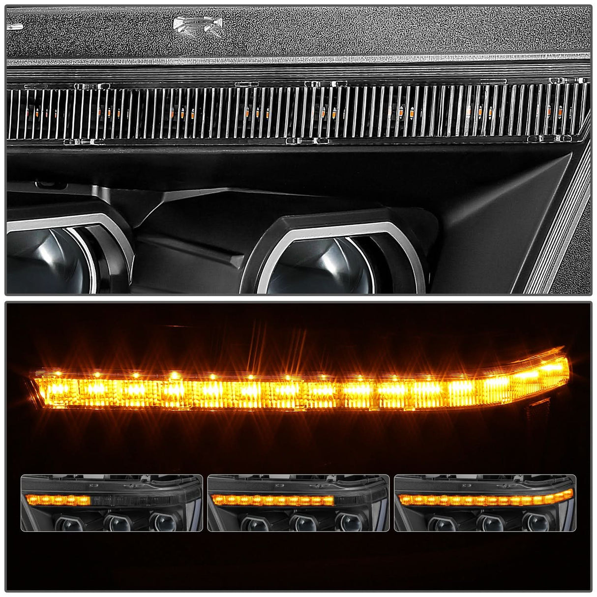 2019-2024 RAM 1500 OE Style Headlights - Black Housing Clear Corner