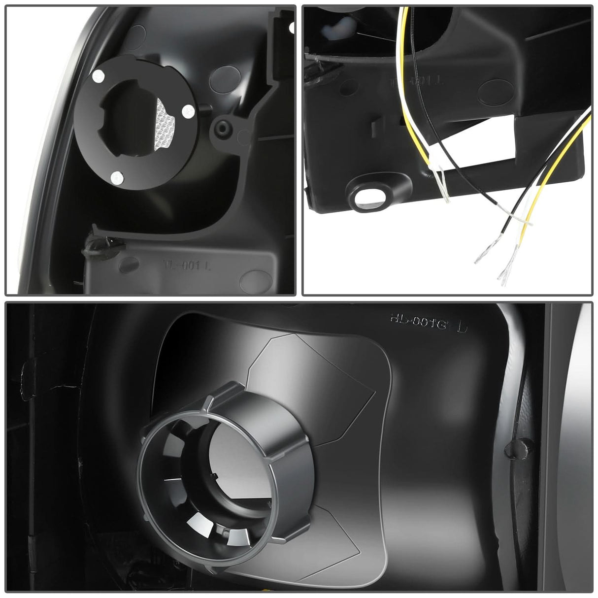 Clear Lens Black Housing LED Bar Headlights - 4PCS