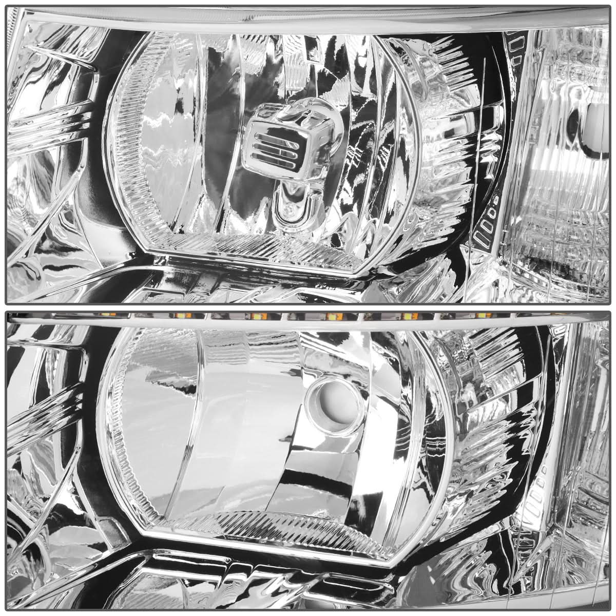 07-14 Chevrolet Silverado LED Reflector Headlights Chrome Housing
