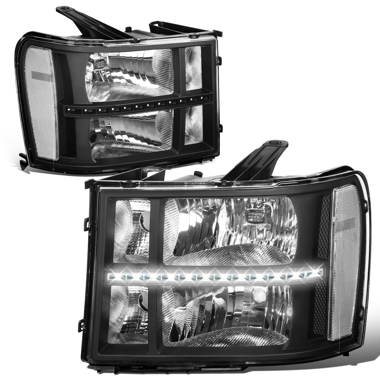 07-13 GMC Sierra 1500 / 07-14 Sierra 2500 3500 LED DRL Headlights