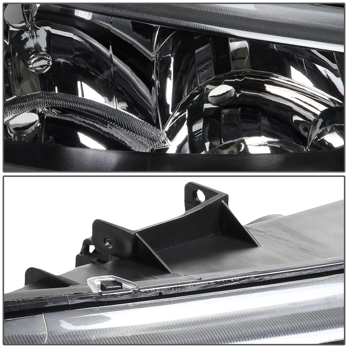 2003-2006 Chevrolet Silverado Avalanche Black Amber Headlights 2PC