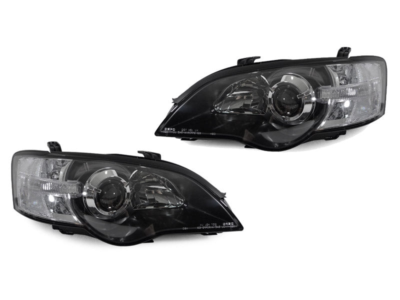 2005-2007 Subaru Legacy Clear Black Projector Headlight