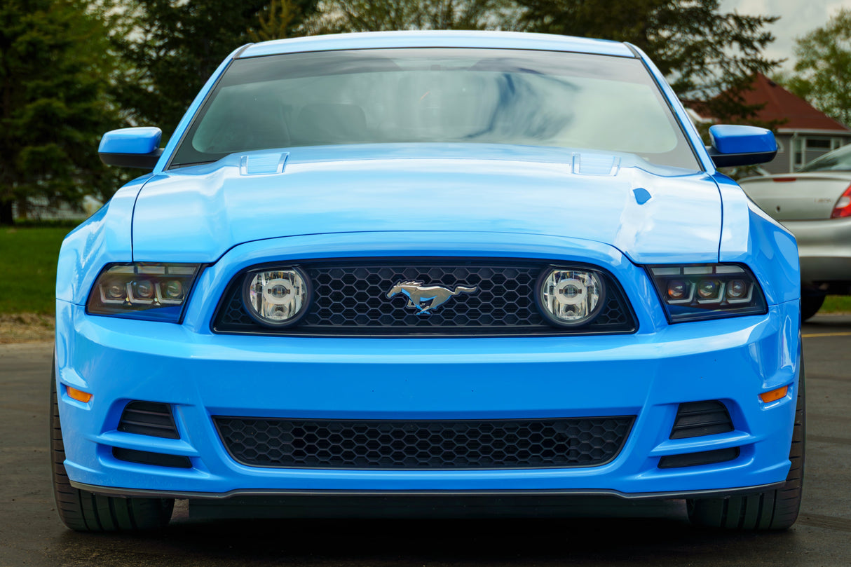 2010-2014 S197 Ford Mustang S650 Style LED Headlights W/ Amber Sequential Turn Signal (Pair)