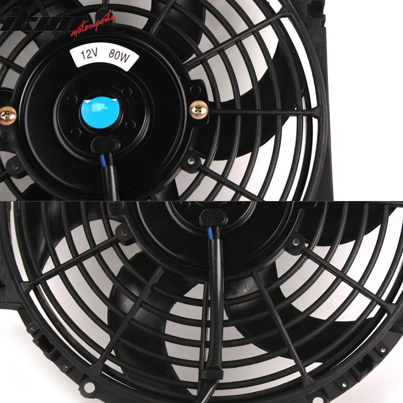 10in Pull Push Electric Radiator Engine Cooling Fan W/ Mount Kit