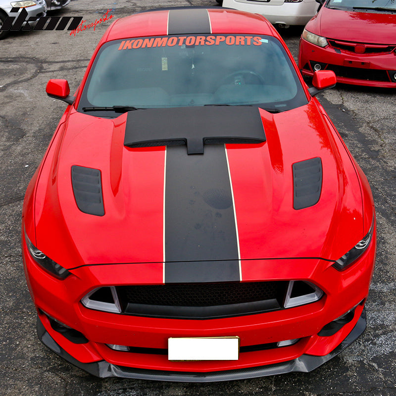2015-2017 Ford Mustang M Type Black Air Hood Vent Scoop PP