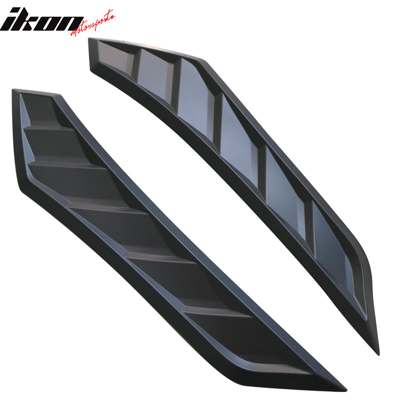 2016-2020 Honda Civic 10th Gen V2 Style Black Hood Vents ABS