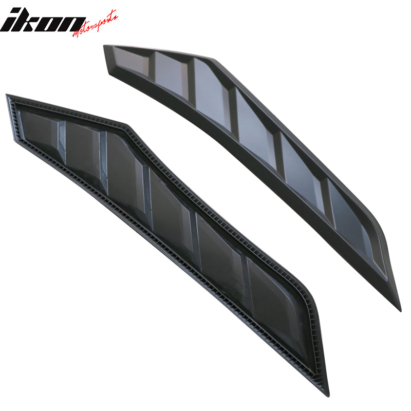 2016-2020 Honda Civic 10th Gen V2 Style Black Hood Vents ABS