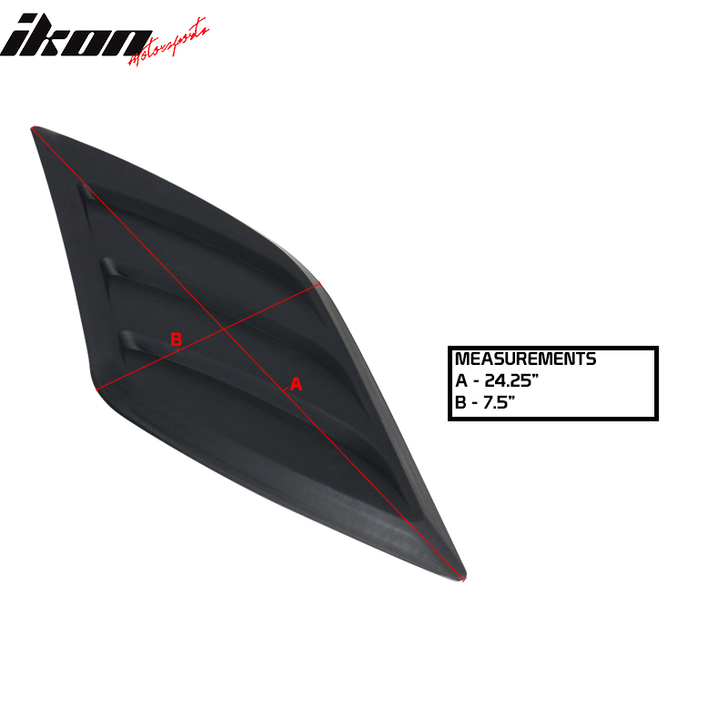 2016-2020 Honda Civic V3 Unpainted Air Flow Hood Vent Scoop ABS