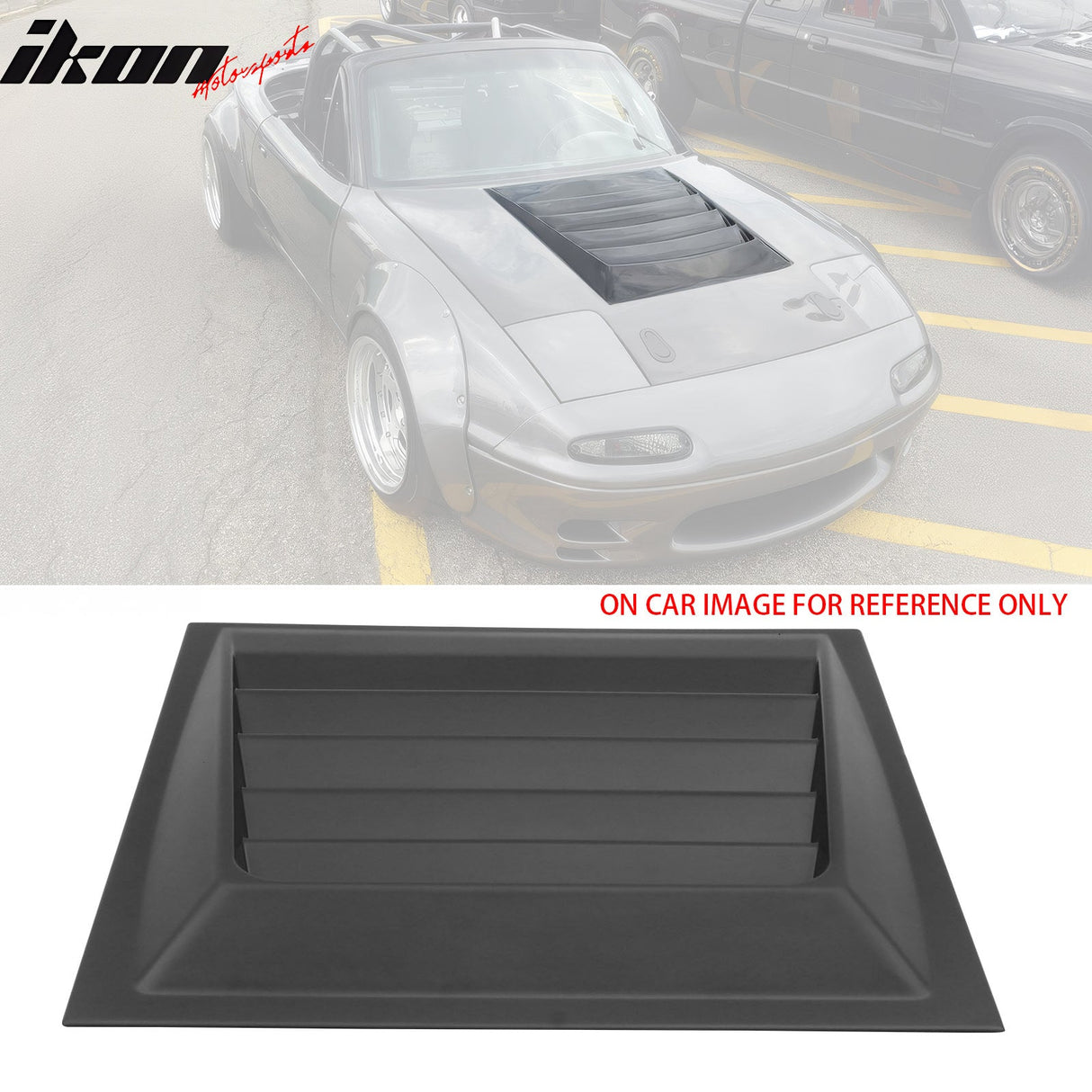 Fits Universal DMAX Style Air Flow Hood Vent Cover Primer Black ABS