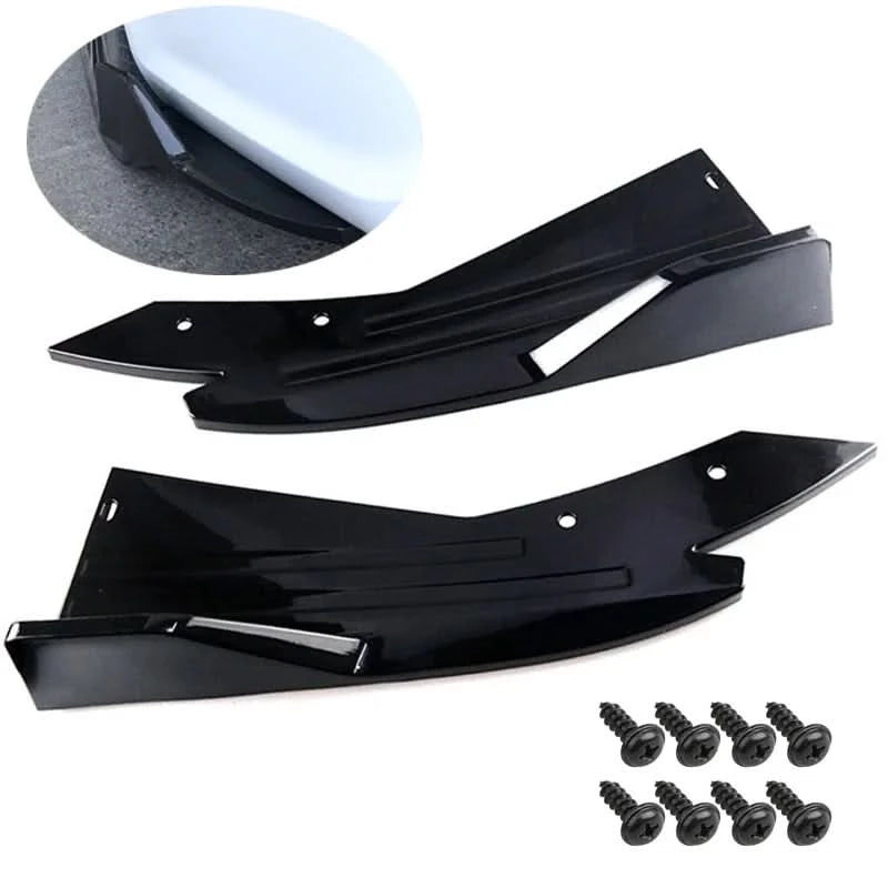 Universal Rear Bumper Side Splitters – 48cm ABS Corner Aero Trim (Pair)