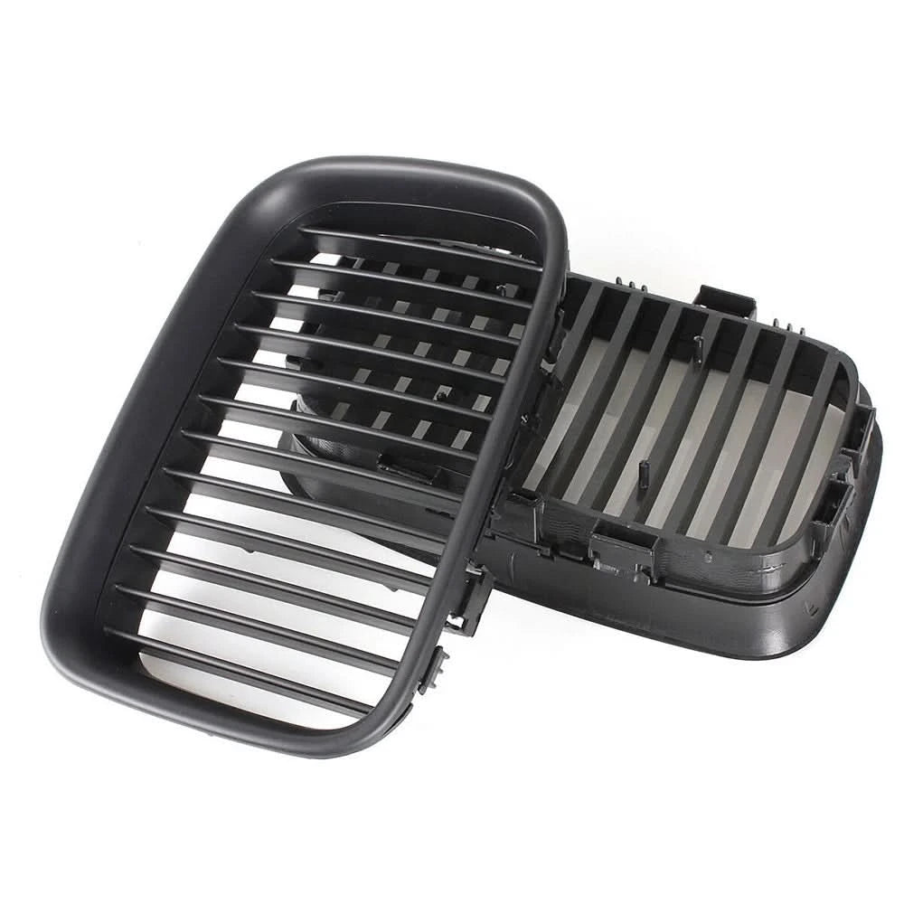 Matte Black Front Kidney Grille Set for BMW E36 1992-1996 – 318i / 325i Sport Hood Grilles