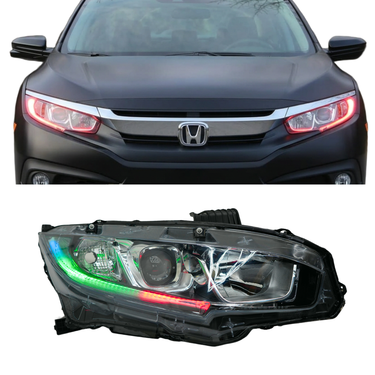 Honda Civic Multicolor Flow Series DRL Boards (2016-2021)