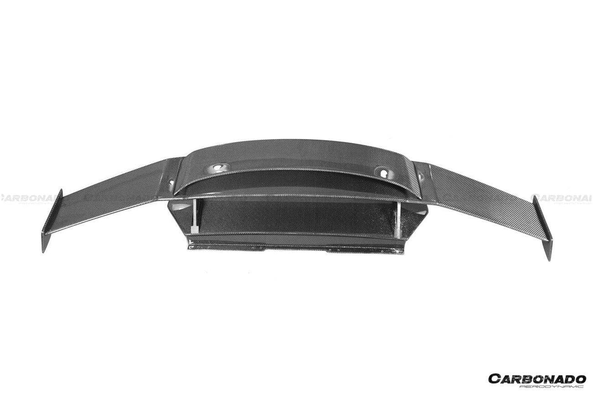 2015-2025 Lamborghini Huracan LP610 LP580 Evo Tecnica MD Style Carbon Fiber Trunk Spoiler with Base
