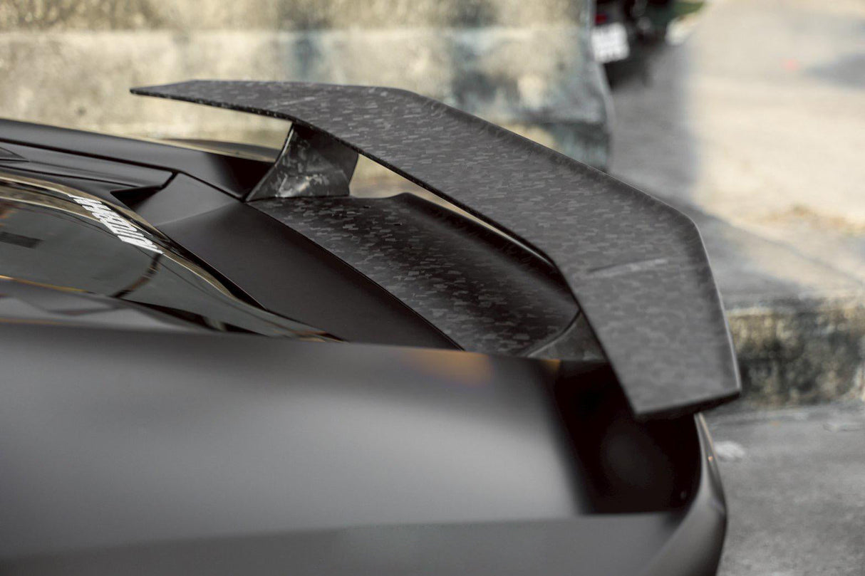 2015-2025 Lamborghini Huracan LP610 & LP580 & EVO Tecnica Style Dry Carbon Fiber Trunk Spoiler Wing
