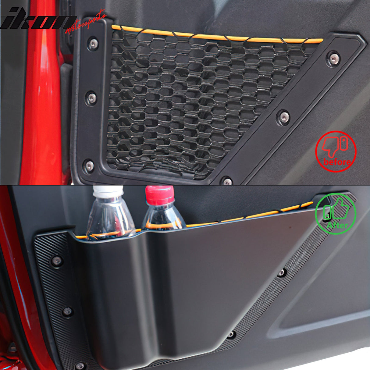 2021-2025 Ford Bronco 4-Door Black Door Storage Box TPE + ABS 4PCS