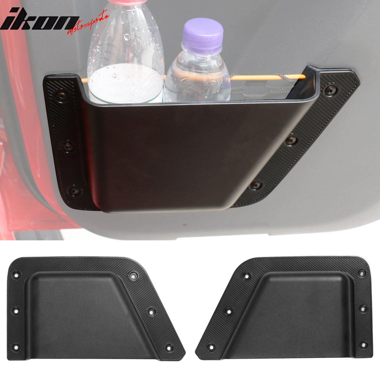 2021-2025 Ford Bronco 4-Door Black Rear Door Storage Box TPE+ABS 2PCS