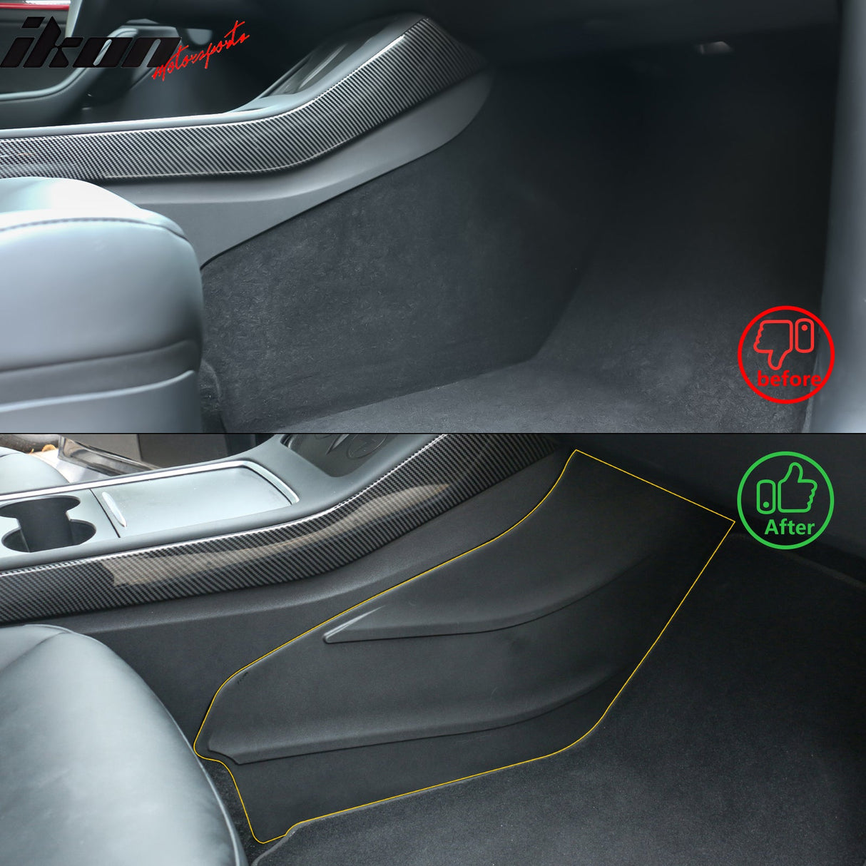 2020-2023 Tesla Model Y Black Anti-kick Pads Protector Injection TPE