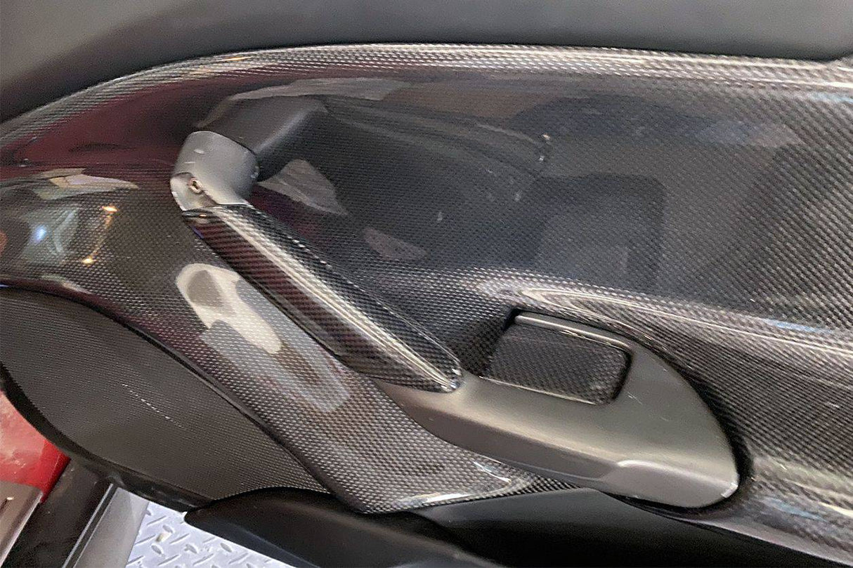 2015-2020 Ferrari 488 GTB Spider OE Style Carbon Fiber Door Handle Interior