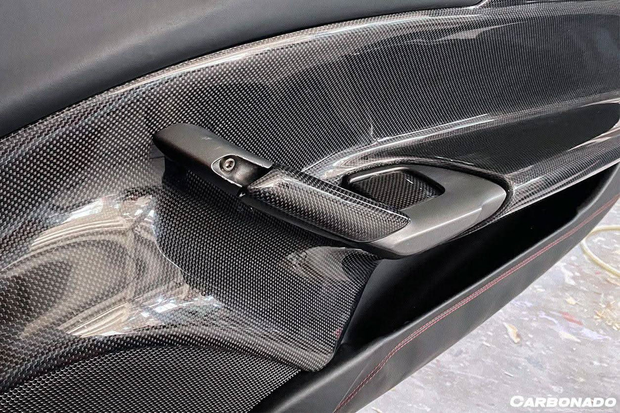 2015-2020 Ferrari 488 GTB Spider OE Style Carbon Fiber Door Handle Interior