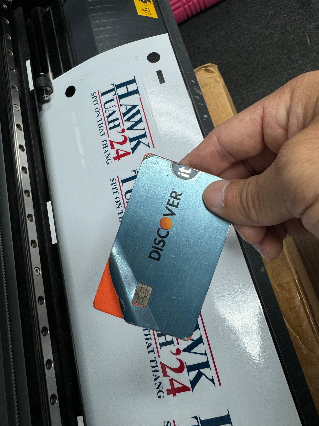 Hawk Tuah Spit on That Thang 2024 Credit Card Overlay Sticker