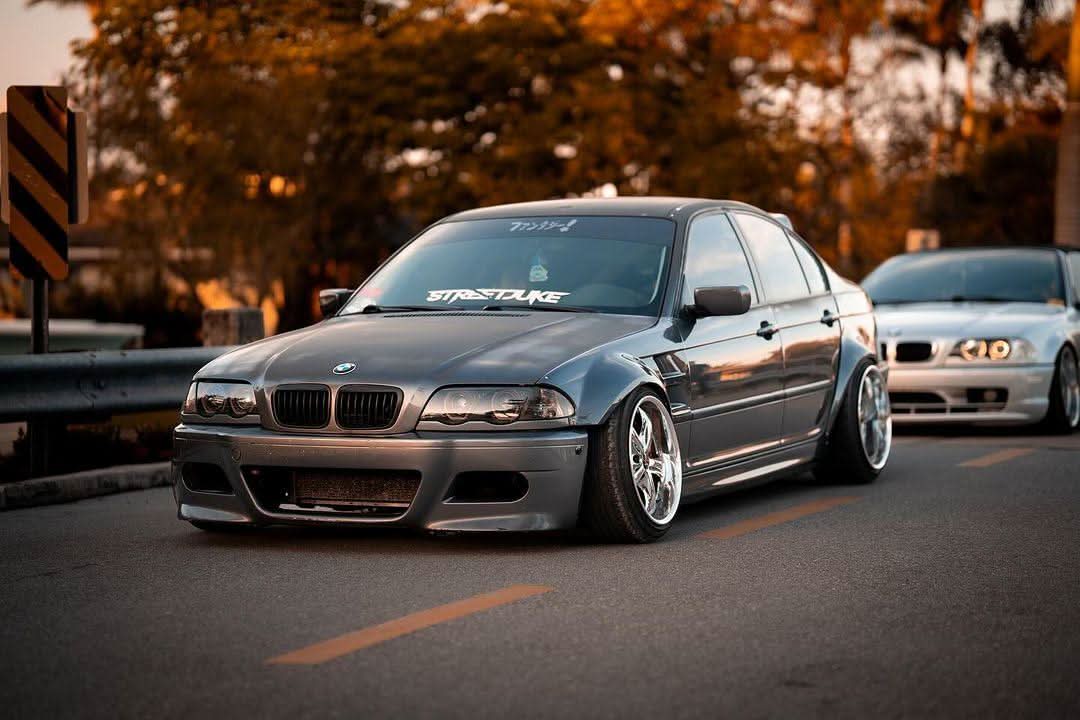 BMW 3-Series E46 Sedan Full Over Fender Kit with Vented Front Fenders - ABS OR Fiberglass - K2 Industries