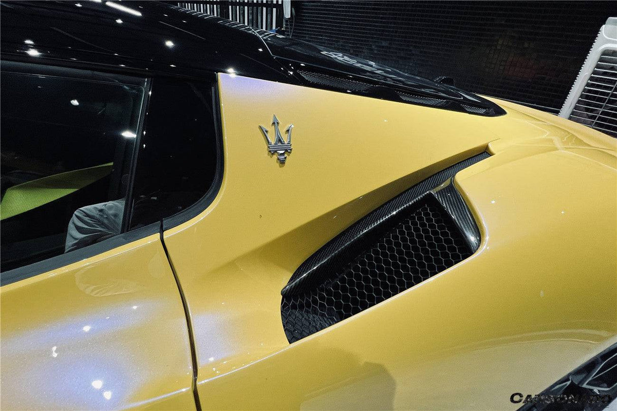 2020-UP Maserati MC20 MCPura Dry Carbon Fiber Quarter Panel Side Vent Scoops