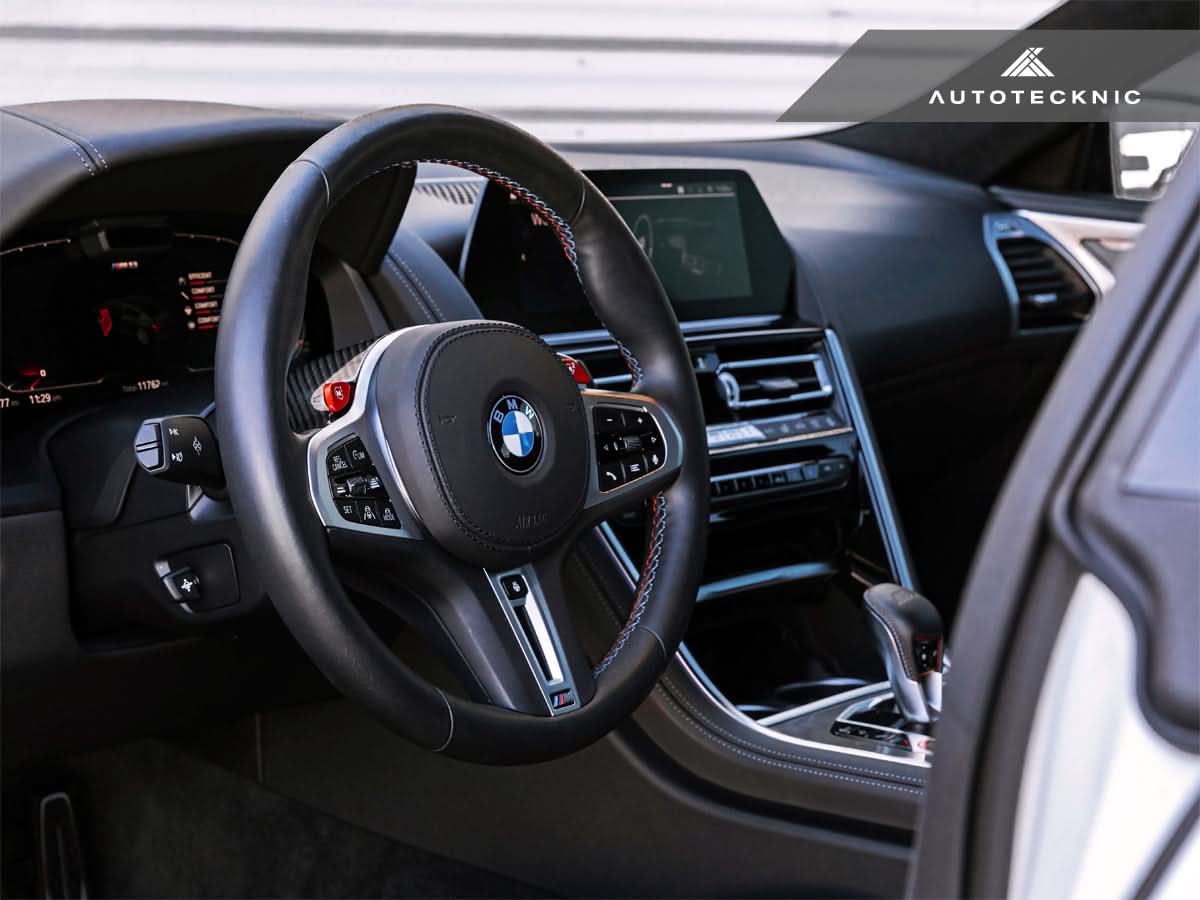 AutoTecknic Replacement Carbon Steering Wheel Top Cover - F95 X5M | F96 X6M