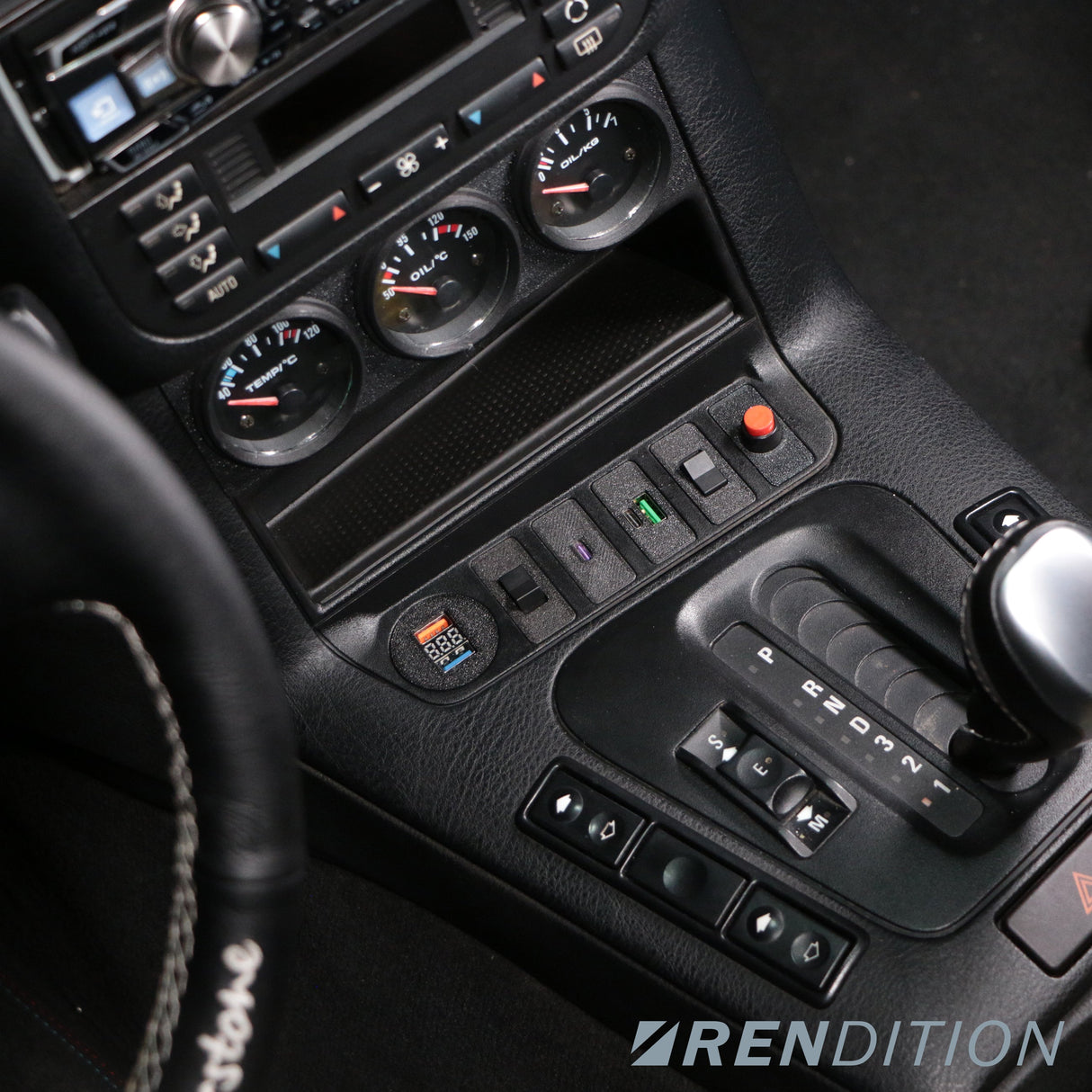 BMW E36 TRIPLE 52MM GAUGE BRACKET - K2 Industries