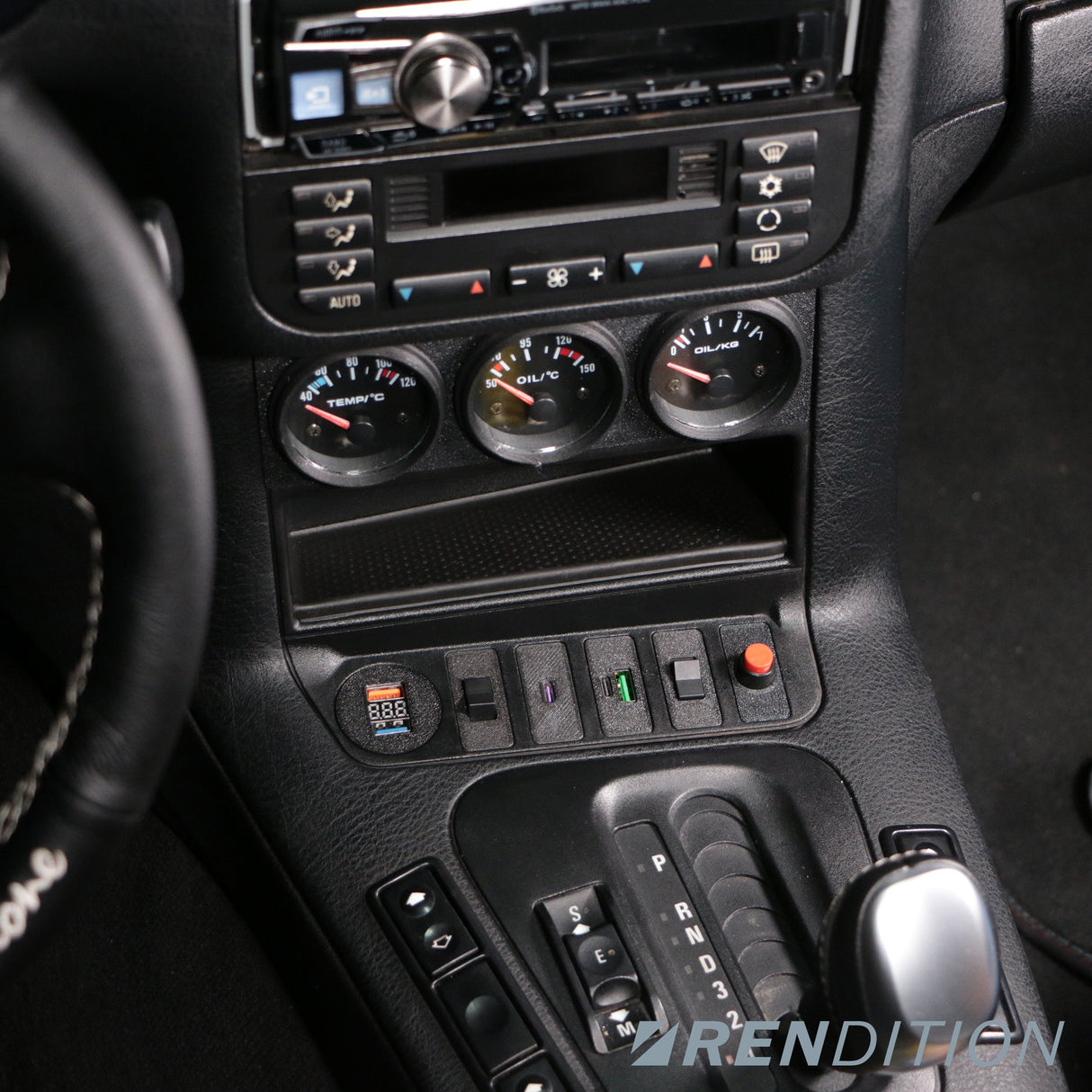 BMW E36 TRIPLE 52MM GAUGE BRACKET - K2 Industries