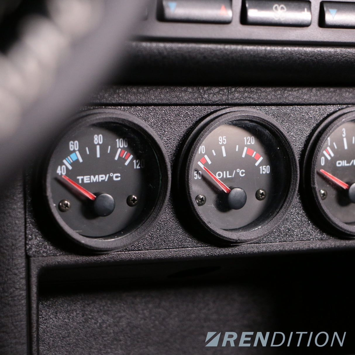 BMW E36 TRIPLE 52MM GAUGE BRACKET - K2 Industries