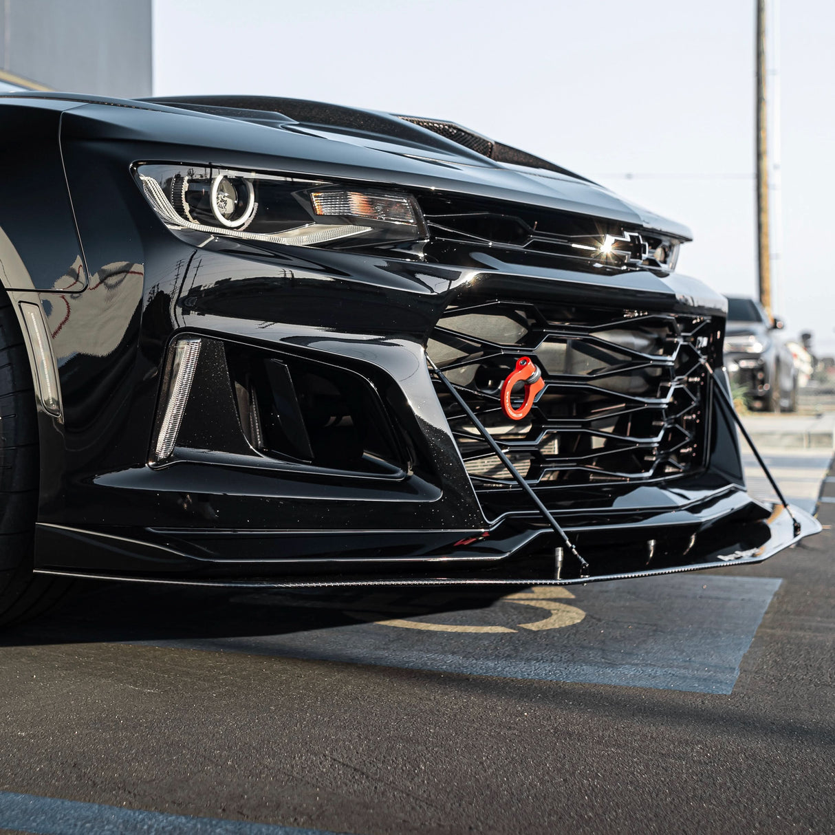 2017-2025 Chevy Camaro ZL1 Carbon Fiber Extension Splitter with Rods