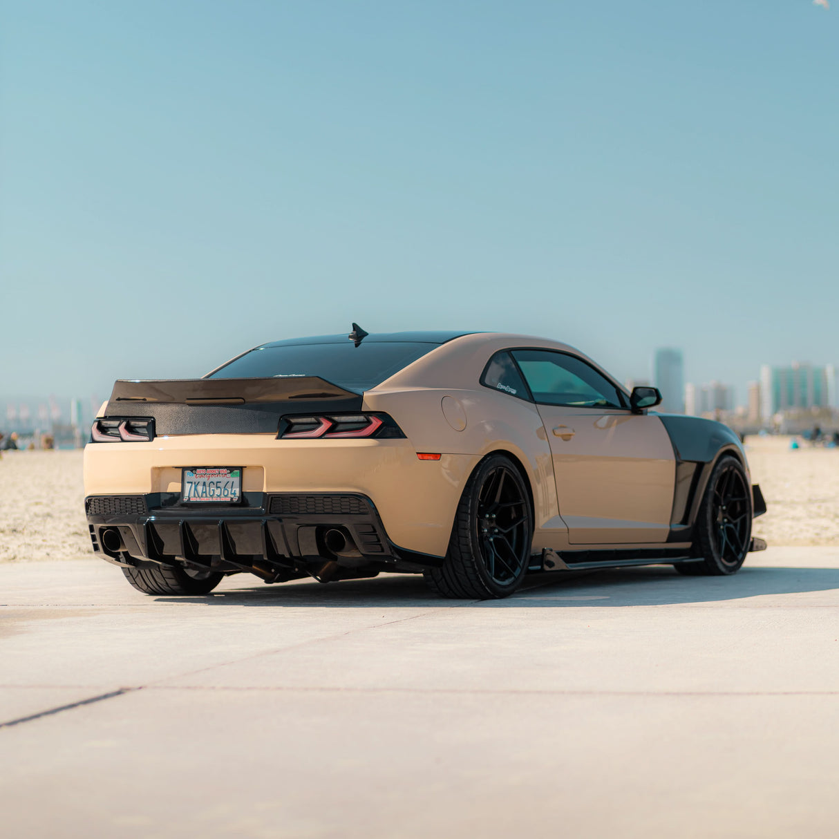 2014-2015 Chevy Camaro Evo Style Shark Fins Rear Diffuser Quad/Single Tips