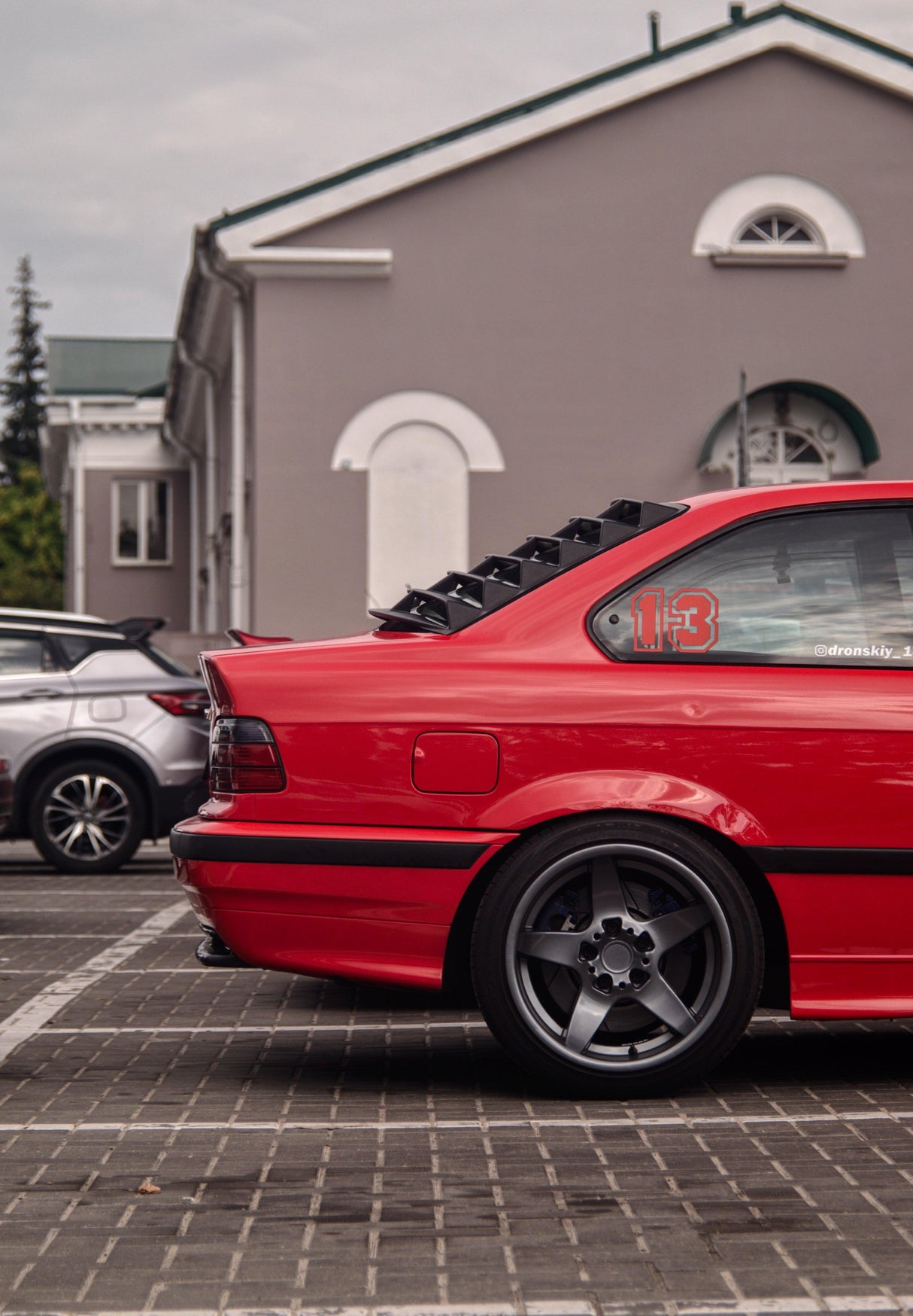 BMW E36 Coupe Series 3 Black Back Windshield Louvers (1992 - 1999) - K2 Industries