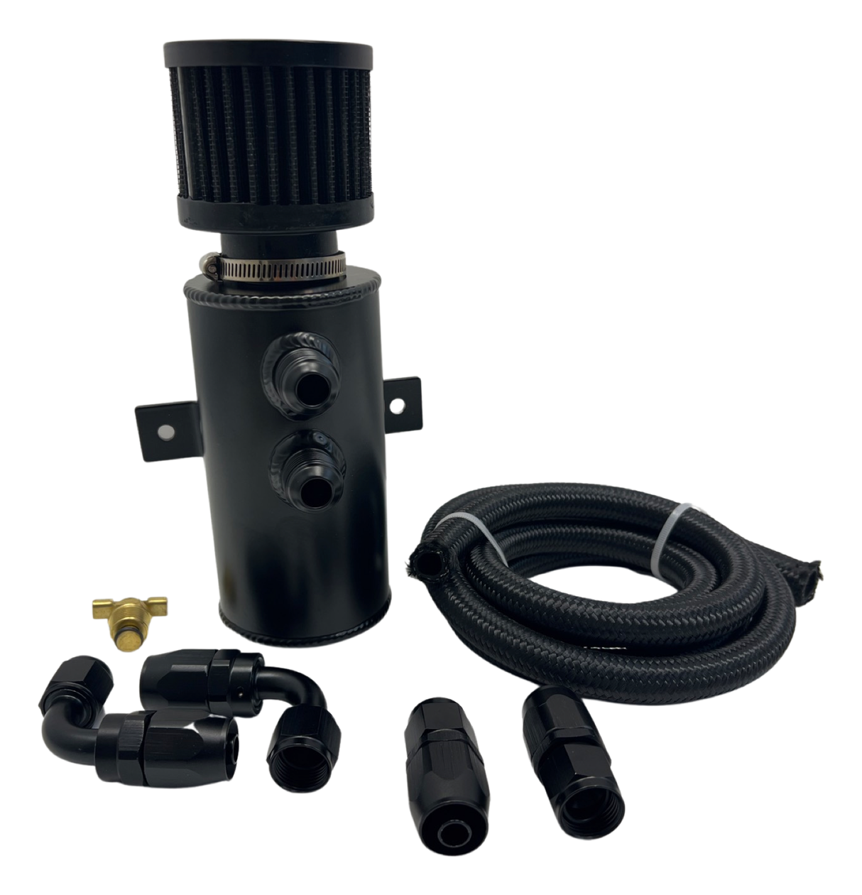 AN10 Universal Filtered Performance Oil Catch Can 2 Port -10AN Air Filter