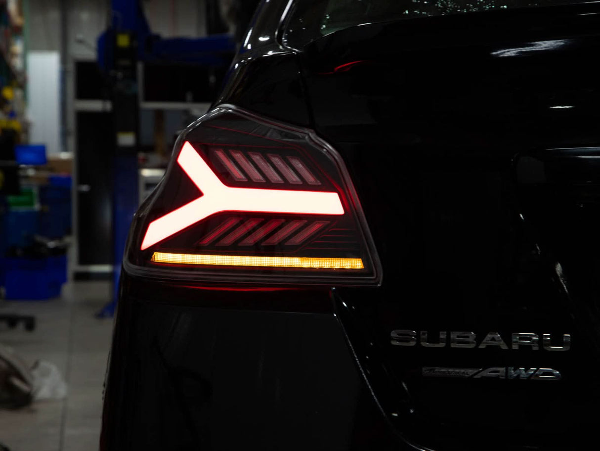 OLM Y-Spec LED Taillights (Clear Lens White Optic) - 2015-2021 WRX / STI
