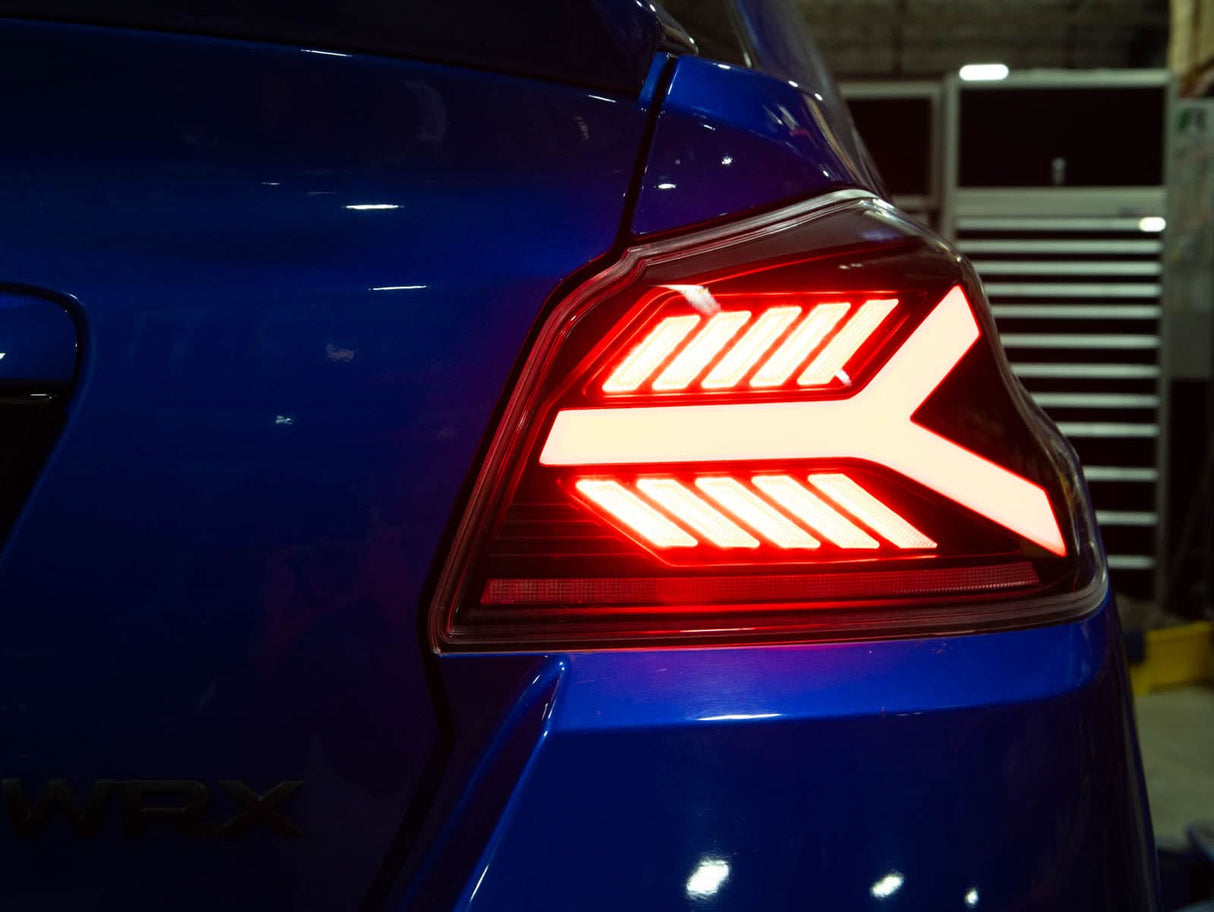 OLM Y-Spec LED Taillights (Smoke Lens White Optic w/RGB) - 2015-2021 WRX / STI