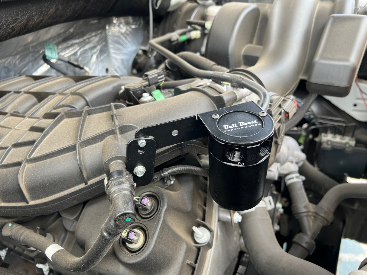 Universal Performance Oil Catch Can 2 Port -6AN + Adjustable Mounting Bracket Kit Turbo V2