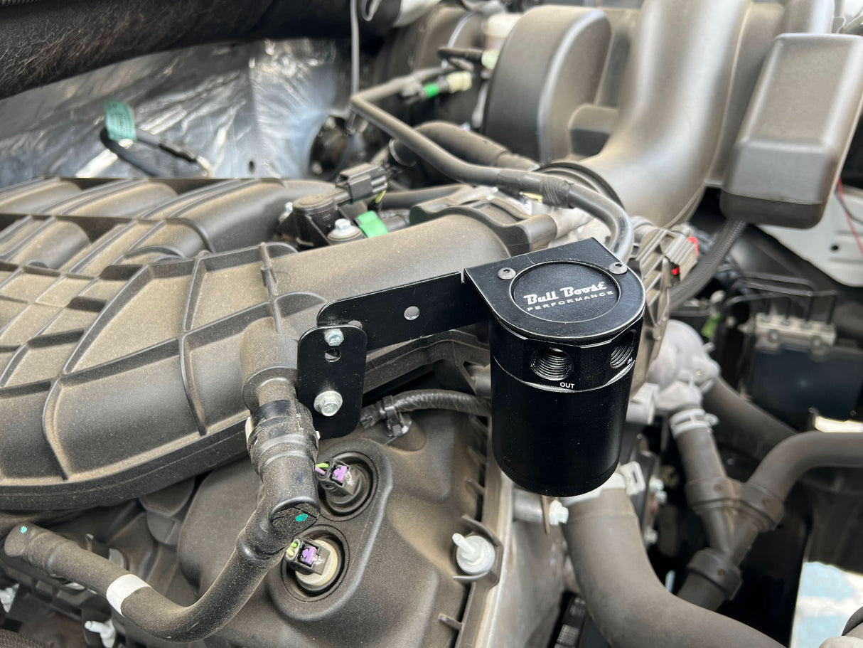 Universal Performance Oil Catch Can 2 Port -6AN + Adjustable Mounting Bracket Kit Turbo V2