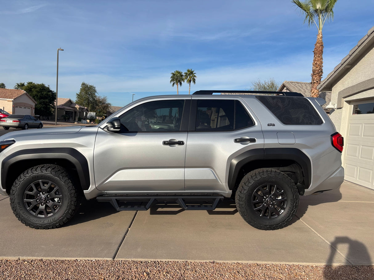 Topographic Rear Window Map Overlays V3 (Perforated) - 2025+ 4Runner