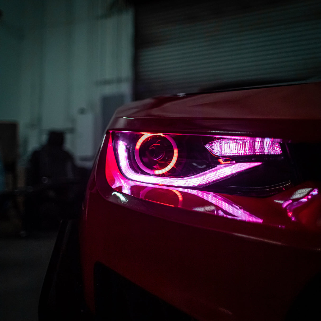 2014-2015 Chevy Camaro 6th Gen Style Headlights Projector Custom RGBW Via Bluetooth Pair