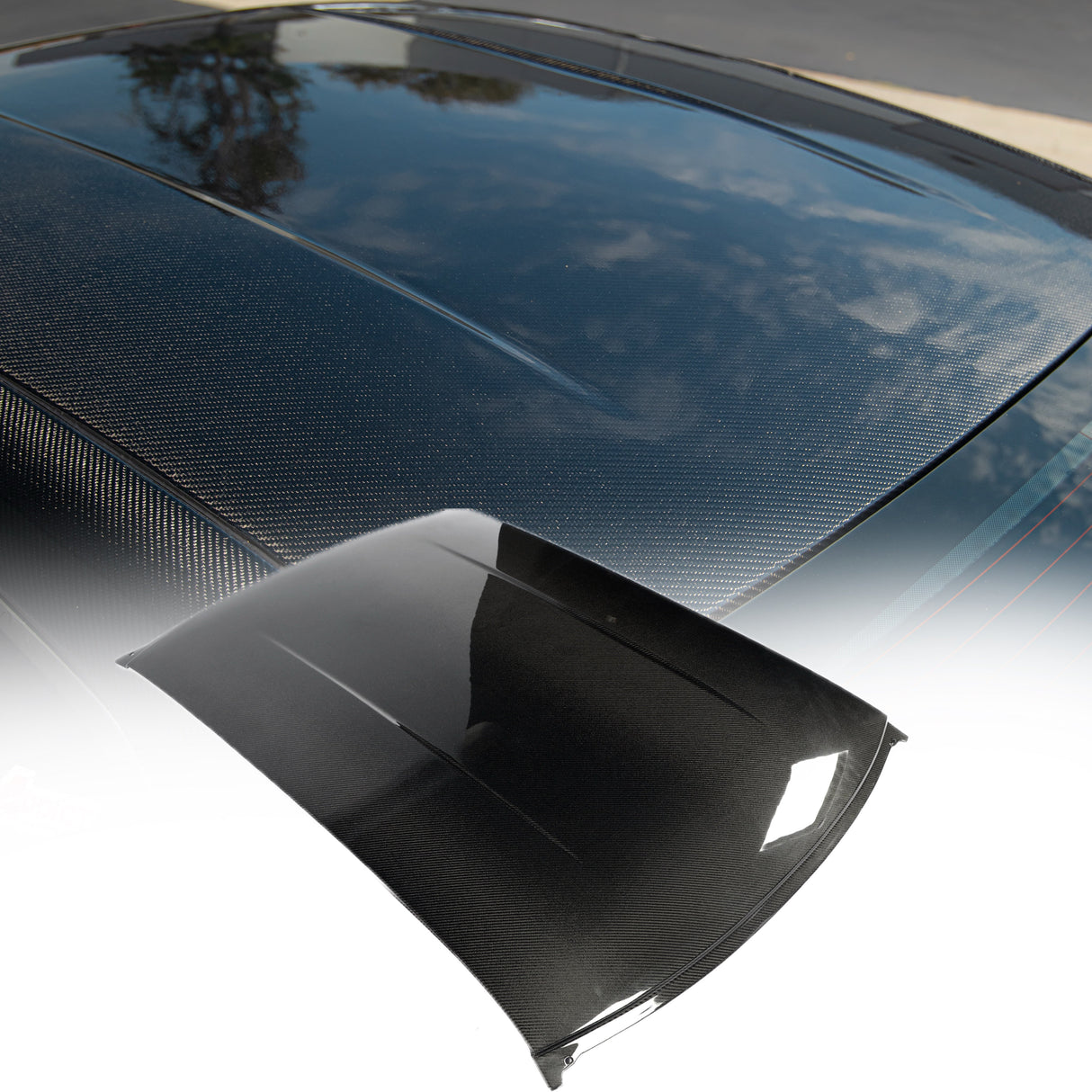 2016-2025 Camaro RS/SS/ZL1 Gloss Carbon Fiber Roof Track Kit