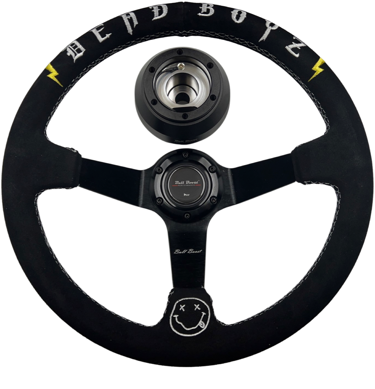 Deadboyz Suede Deep Dish Steering Wheel Short Hub Adapter Kit For 2022+ GR86 Subaru BRZ FRS tC xB xD