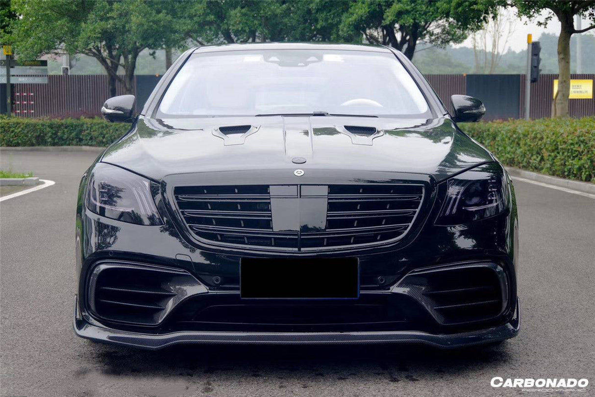 2017-2020 Mercedes Benz S63 AMG W222.2 Sedan MSY Style Carbon Fiber Front Lip