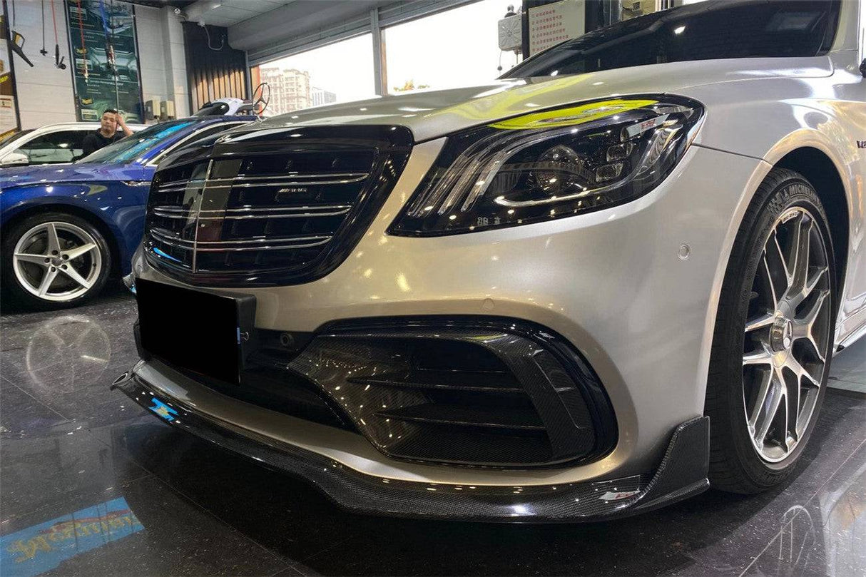 2017-2020 Mercedes Benz S63 AMG W222.2 Sedan MSY Style Carbon Fiber Front Lip