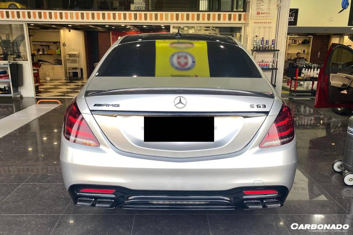 2014-2020 Mercedes Benz S63 AMG W222 Sedan MSY Style Carbon Fiber Trunk Spoiler