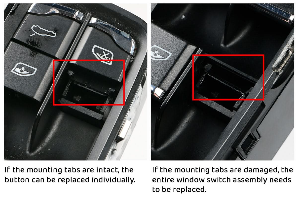 AutoTecknic Replacement Interior Window Switch Button - Porsche