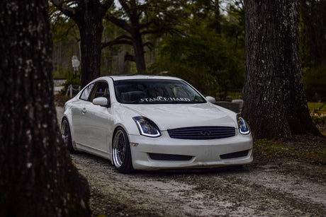 Infiniti G35 Coupe Projector Headlights with Sequential Signal - Black / Chrome / Smoked (2003 - 2007) - K2 Industries